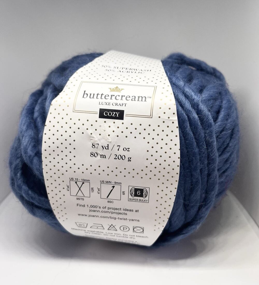 Buttercream Luxe Craft Cozy Yarn, Slate Blue